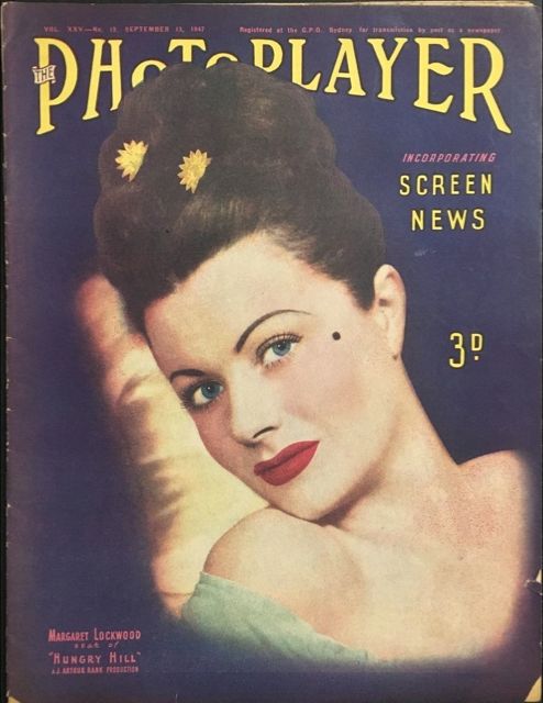 PHOTOPLAYER | THE magazine side cover  Vol 25 No 19 13 September 1947